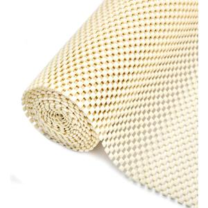 Shelf Drawer Liners for Kitchen Cabinets Non Adhesive Drawer Liner Thickened Refrigerator Liner White Quatrefoil Strong Non-Slip Paper for Tool Box, 17 x 236 Inches (Cream)