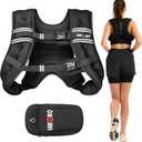 Weighted Vest for Men Women, No-Bounce 6LB 8LB 12LB 16LB 20LB 25LB 30LB Weights Vest with Adjustable Buckles & Reflective Stripes | Weight Vest for Walking Running Hiking Workout