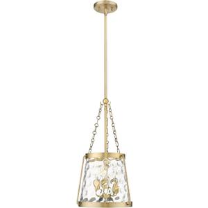 ML Lighting | Adabella Collection | 20403-VB | 3 Light Pendant in Vintage Brass Finish with Clear Hammered Glass Shade | Perfect for Kitchens, Dining Rooms, Living Rooms, Entryways, Hallways