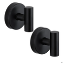 Suction Cup Hooks for Shower - Bathroom Reusable Hooks for Towels, Robes & Loofah - No-Drill Mounting on Kitchen, Walls, Metal, Glass, Mirrors, Tile & Smooth Non-Porous Surfaces Matte Black, 4 Pack