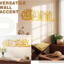 Yerliker Islamic Wall Art Metal Arabic Calligraphy Decor, 39x11.5 inch Shahada (La Ilaha Illallah Muhammadur Rasulullah), Gold Muslim Wall Decor for Living Room Bedroom, Islamic Gift, 39"L x 11.8"W
