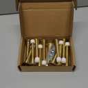 HOMOTEK 12 Pack Spring Door Stopper with Rubber Bumper 3-1/8" Flexible Spring Heavy Duty Wall Door Stop Low Mounted Door Bumper for Home (Bright Brass)