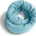 Infinity Pillow - Travel Neck Pillow - Versatile Soft 360 Support Scarf - Machine Washable - Home Travel Flight Road Trips Airplane Sleeping (Airy Blue)