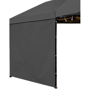 MQoutdoor Ultralight Sidewalls for 10x10 Canopy Tent Silver Coated Side Walls with Tie Rope 1 Piece, Black