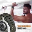 6Pack Rugged Sport Band for Samsung Galaxy Watch Ultra Bands 47mm Men/Women,Two Tone Silicone Waterproof Strap Compatible with Samsung Watch Ultra Band,Galaxy Watch 7 Ultra Bands Replacement Correa Reloj