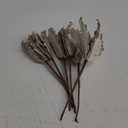 Ansho Pack of 6 Glitter Poinsettia Flower Large Artificial Christmas Flower Decoration Christmas Tree Ornaments Wreath Garland Decoration (Champagne)