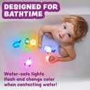 Tub Works® Under the Sea™ Light Up Bath Toys, 6 Pack | Water-Activated Light Up Toys Flash & Change Color | Easy-Grip Baby & Toddler Bath Toys | Sensory Bathtub Toys with Bath Lights for Kids Bath