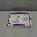 Wireless Keyboard Case for iPad Pro 13" (M5/M4, 2025/2024), Transparent Protective Cover with 7-Color Backlit Keyboard, 360 Rotating Stand, Multi-Touch Trackpad and Pencil Holder, Purple