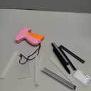 Stitch Gun for Clothes - Handheld Stitch Gun Quick Clothing Fixer - Tagging Gun - Includes 6 Needle, 1000 Black Fasteners & 1000 White Fasteners (Pink/Orange)