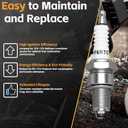 F6RTC Spark Plug 10 Pack, Spark Plugs for Champion RN9YC RN10YC for NGK BPR6ES Spark Plug for Bosch WR6DC WR7DC Spark Plugs for MTD 951-10292 751-10292 Engine Snow Blowers Lawn Mower Generator