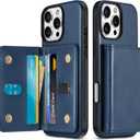 TUCCH Wallet Case for iPhone 16 Pro Max, [Undetachable] PU Leather Wallet with RFID Blocking [6 Card Holder] Magnetic Closure, Protective Shockproof Phone Cover for iPhone 16 Pro Max, Dark Blue