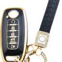 TPU Remote Key Fob Cover for 2024 2023 Nissan Pathfinder Rogue 5 Buttons (Black)