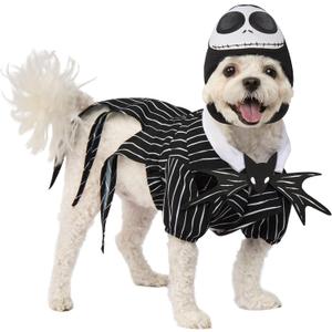 Disney Nightmare Before Christmas: Jack Skellington Pet Costume for for Dogs or Cats by Rubies, Medium (Medium (Pack of 1)) Disney Nightmare Before Christmas: Jack Skellington Pet Costume for for Dogs or Cats by Rubies, Medium (Medium (Pack of 1))