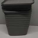 8 Pack Dark Grey Storage Bins with Lids Stackable Storage Container for Organizing, Storage Boxes with Handle for Shelves, Cute Organizer Bins for Craft, Snacks, 9.85x6.9x5.7 inch