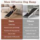 Dog Ramp for High Bed, Couch, Car, Pet Ramps 47" Long Adjustable 6 Height from 20.3"-27" Wooden Dog Step with Anti-slip Yoga Mat & Safety Side Rails for Small Medium Older Pets, up to 200 lbs