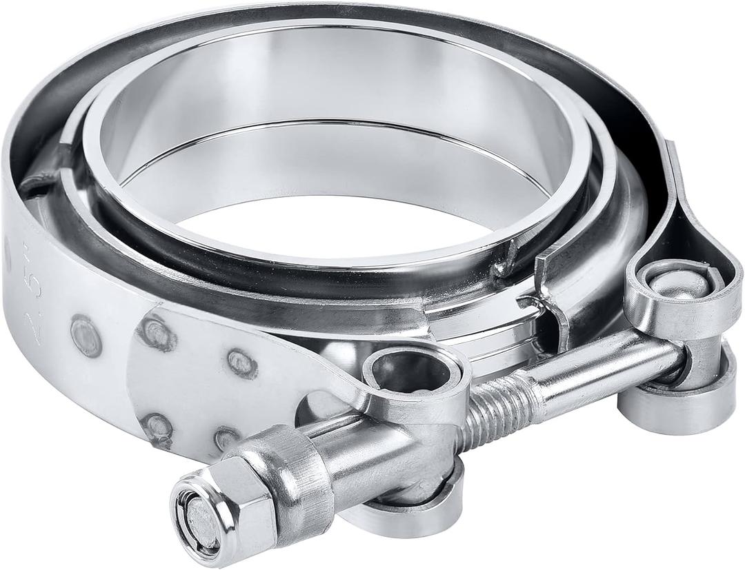 EVIL ENERGY 2.5 Inch V Band Clamp with Flange Male Female Stainless Steel