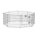 MidWest Homes for Pets Dog Exercise Pen & Playpen, 24" W x 24" H, with Door, Black
