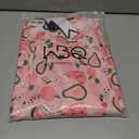 WBQ Plus Size Nightgowns For Women Floral Printed Short Sleeve Bow Tie Nightdress Lace cuff and Neckline Sleepwear (3X-Large, Pink Fruit Pattern)