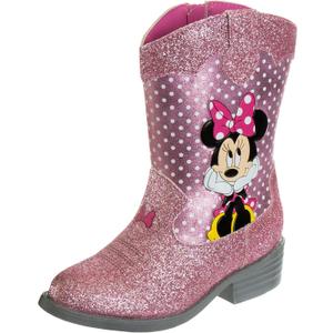 Disney Minnie Mouse Cowgirl Western Boots (11 Little Kid) (Pink Glitter)