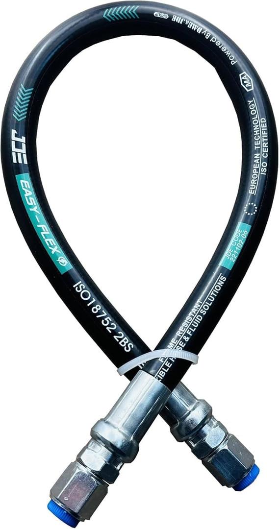 26711-08-08-18 Hydraulic Hose Swivel Assembly 1/2" Hydraulic Hose with Female JIC X Female JIC, 18" Long, 3988 PSI