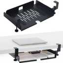 Clamp on Under Desk Shelf Drawer Storage of Workspace Organizers Desktop Storage Table Extender Standing Desk Accessories for Office Home