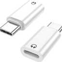 2 Pack USB C to Light-ning Earphone Audio Adapter Converter for iPhone 16/15, iPad Pro/Air, MacBook and More (Only for Headphone, No Charge)