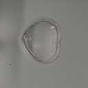 Valentine's Heart Shaped Plastic Container, 5.9" W x 1.6" H Clear Plastic Storage Box with Lid and Anti Slip Ring Heart Dessert Plates Snack Tray for Valentine Party Favor