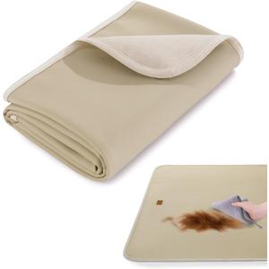 HOMBYS Pet Hair Resistant Dog Blanket, 70"x30" Waterproof PU Surface & Soft Velvet, Reversible Couch Cover for Furniture, Sofa Protector, Machine Washable Kennel Bed Blanket for Large Dogs & Cats