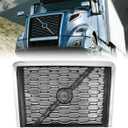 Front Grille Fit For 2018 2019 2020 2021 2022 2023 2024 Volvo VNL Semi Trucks W/Bug Screen (Chrome)