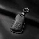 Jayanes Genuine Leather Key Fob Cover Compatible with Chevy Equinox Traverse Blazer EV GMC Terrain 2025 2024 and Buick Envision 2025-2021 Key Fob Case with Keychain & Lanyard (5 Buttons, Black)