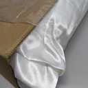 CozyLux Satin Sheets Full Size Sheets - 4 Piece Silky Full Size Bed Sheets, Luxury White Full Bed Set with Smooth and Soft Microfiber, Includes 1 Fitted Sheet, 1 Flat Sheet and 2 Pillowcases