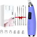 Pore Vacuum for Face & Nose - Blackhead Remover with 3 Adjustable Suction Levels, 6 Interchangeable Probes, USB-C Rechargeable, Portable Pimple Extractor Kit for Whitehead Removal (Purple)