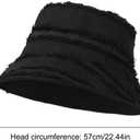 2Pc Double-Sided Fishing Hat with Protection for Women, Large Head Circumference Design to Make Face Appear Smaller, UV-Blocking Hat Multicolor