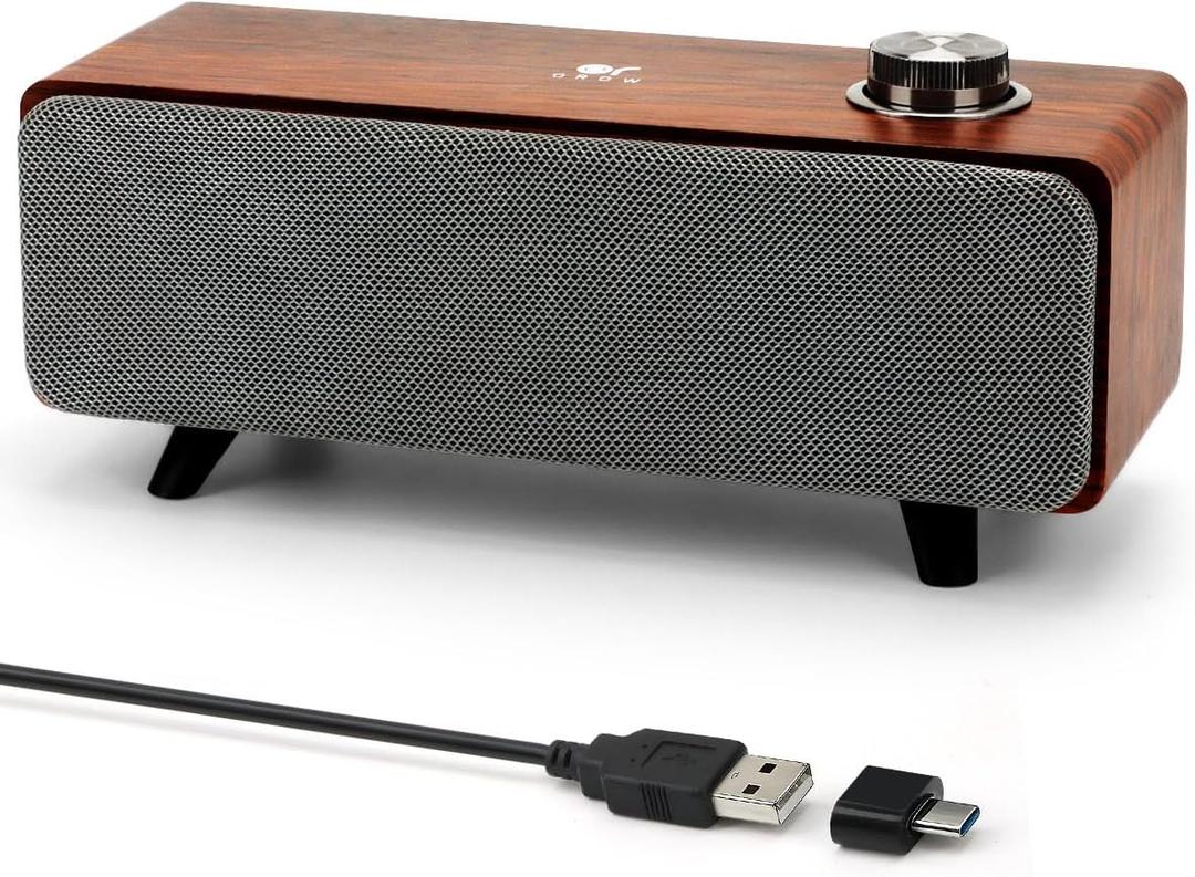 OR O R O W Computer Speakers for Desktop,10W Desktop Speakers with Bluetooth, Stereo Sound & Enhanced Bass, Sound Bar for PC, Phone and Laptops(USB-C Adapter Included)