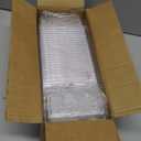 TOFLEN 50 Pack 5 oz Dessert Cups with Lids and Spoons, Mini Clear Plastic Parfait Cups, Rectangle Party Serving Bowls for Parfait, Appetizers, Mousse, Pudding