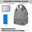 OCKLILY Pump Bag for Spectra S1 S2, Wearable Breast Pump Bags with Ice Pack, Pumping Bag with Waterproof Mat for Pump Accessories, Insulated Bottle Bags for Work Travel and Family, Grey
