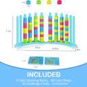 iuuoi Color Matching Challenge Game 2 Pack Fast Pattern Color Sorting & Stacking Toys, Fun Family Board Game for Kids & Adults, 2 Player Birthday Gift for Boys & Girls, Sensory Toys for Autism