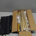 Over The Table Rod Stand with Clamps Adjustable 31"-110'' Length 31"-64" Height Gold Table Balloon Arch Stand with Storage Bag, Metal Decorating Rod Hanging