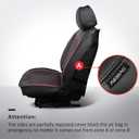 MIROZO Tacoma Seat Covers Full Set,Leather Car Seat Cover Fits for 2024 2025 2026 Toyota Tacoma Crew Cab,Waterproof Seat Covers for Truck,Front & Rear Seat Cover Set (Black and Red, Full Set)