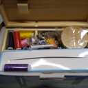 Handheld Sewing Machine with Exquisite Wooden Storage Box & 142-Piece Sewing Kit - Electric Switch, Dual Power Supply, Assorted Needles, Threads, Heavy Duty Scissors - Meets All Household Sewing Needs