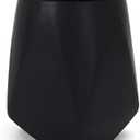 Faceted Storage Canister - Food Storage Container for Kitchen Organization - Ceramic Kitchen Storage Containers - Kitchen Canisters - Kitchen Counter Organizers and Storage (Medium Black)