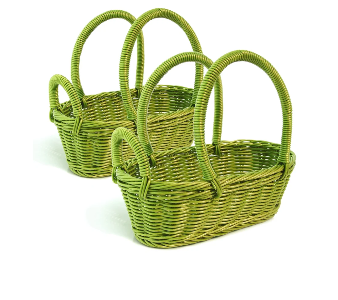 Hand Woven Waterproof Wine Bottle Basket, Mountain Green