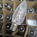 Brightown 25 Pack C9 Led Replacement Christmas Light Bulb, C9 Shatterproof Led Bulb for Christmas String Light, E17 Intermediate Base, Commercial Grade Dimmable Bulbs, 2 Diode (Led's), Warm White