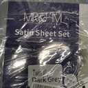MR&HM Satin Bed Sheets, Sheets Set, 3 Pcs Silky Bedding Set with 15 Inches Deep Pocket for Mattress (Twin XL, Dark Grey)