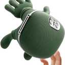 Bionic Heated Massager, Portable Shiatsu Neck and Back Massager, Electric Deep Tissue 4D Kneading Massage, Simulated Human Hand Design for Pain Relief and Muscle Relax (Textile Green)