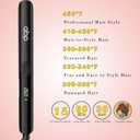 abp Ceramic Hair Straightener  Negative Ion Function, Ceramic Plates for Shinier & Smoother Hair | 2-in-1 Flat Iron & Curler, Dual Voltage, 60-Min Auto Shut Off