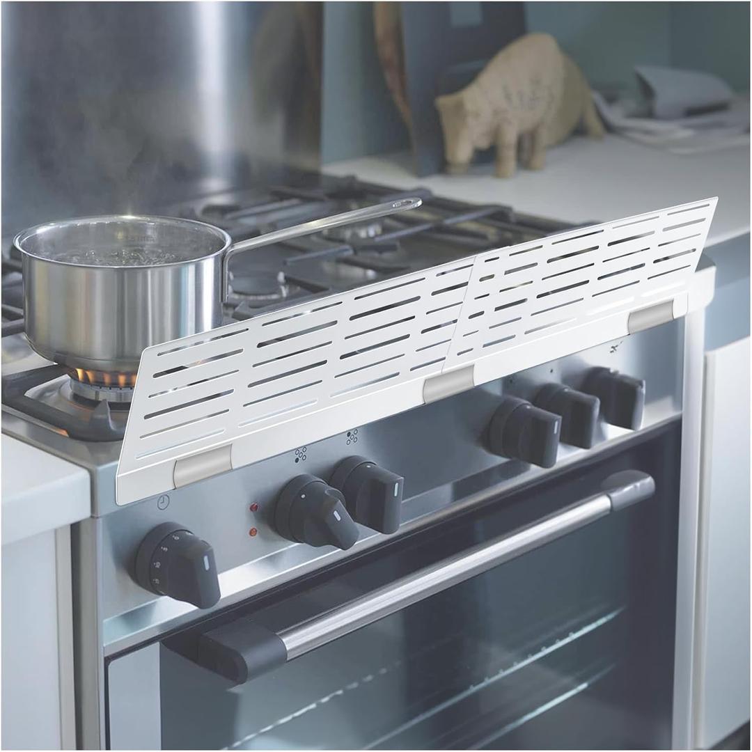 SDSNTE Adjustable Child Safety Stove Guard - Heavy-Duty Heat- Resistant Child Proof Stove Guard that Protects from Burns and Scalds 17-34