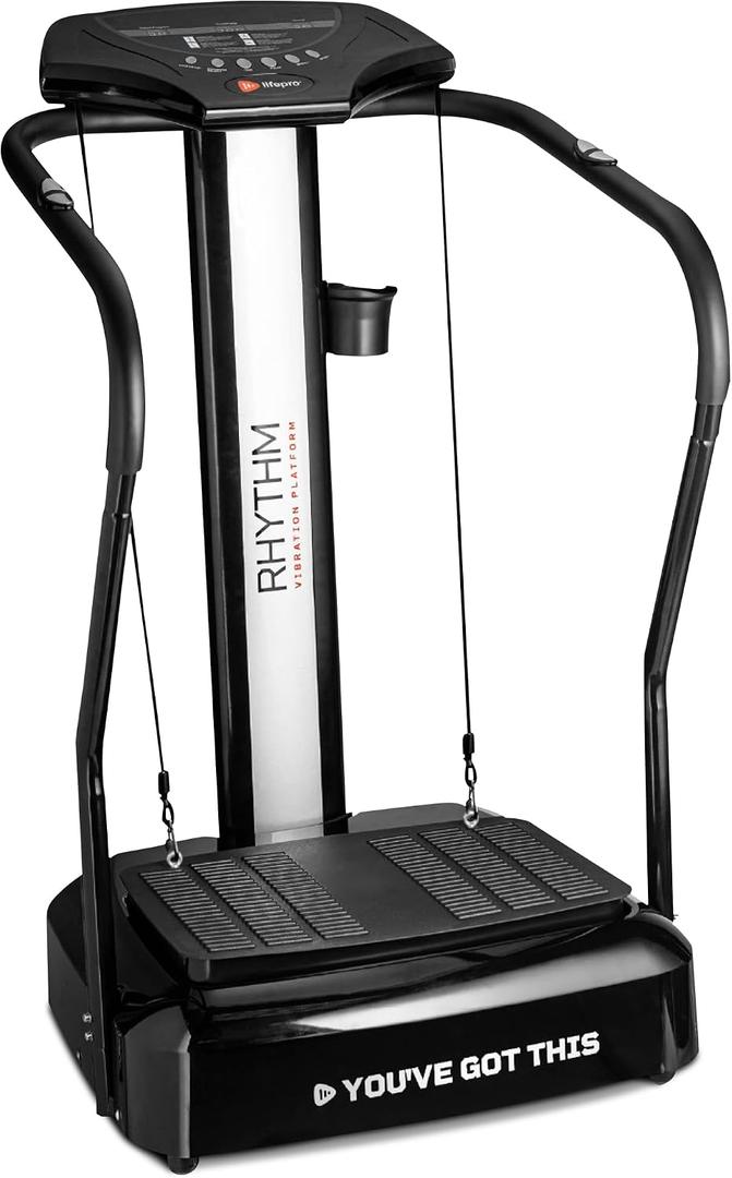 Lifepro Rhythm Vibration Plate Exercise Machine Whole Body Vibration Platform Machine for Lymphatic Drainage with Handles, 99 Speeds & Heart Rate Monitor Standing Vibrating Platform for Home Gym