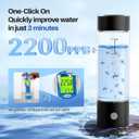 MOVOCA Hydrogen Water Bottle, 3Min 2200PPB Rapid Hydrogen Water Generator -SPE PEM Tech, 15OZ Portable Hydro Water Machine, Health Care Gifts for Husband, Wife, Family, Friends, Travel
