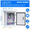 Outdoor Electrical Box withElectrical Cabinet Cooling Fan and Thermostat Set 15.7 * 19.7 * 7.9" IP Weatherproof Box, Vented Box with Removable Mounting Plate Wall/ Pole Mounted(40 * 50 * 20cm)